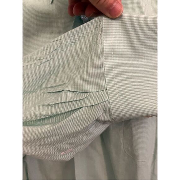Nautica Light Green Casual Button Down. Size 17.5 XL - Picture 4 of 6